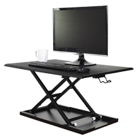Bureau ajustable pour travail assis et debout, Mod&egrave;le de bureau, 15-3/4" h x 31-1/2" la x 22-1/2" p, Noir Distribution Industrielle GC
