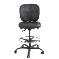 Vue Heavy-Duty Stool, Vinyl, Black, 350 lbs. Capacity Distribution Industrielle GC