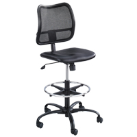 Vue Ergonomic Stool, Vinyl, Black, 250 lbs. Capacity Distribution Industrielle GC