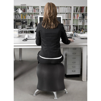 Chaise sph&eacute;rique Zenergy, Vinyle, Noir, Capacit&eacute; 250 lb Distribution Industrielle GC