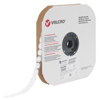 Attache Velcoin, Boucle, 3/4" dia., Adh&eacute;sif, Blanc Distribution Industrielle GC