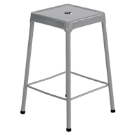 Tabouret en acier pour comptoir Safco, Stationnaire, Fixe, 25", Acier Si&egrave;ge, Gris Distribution Industrielle GC