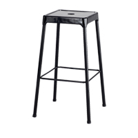 Tabouret en acier pour bistro Safco, Stationnaire, Fixe, 29", Acier Si&egrave;ge, Noir Distribution Industrielle GC