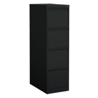 Vertical Filing Cabinet, Steel, 4 Drawers, 15-1/7" W x 25" D x 52" H, Black Distribution Industrielle GC