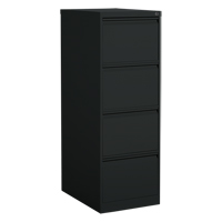 Vertical Filing Cabinet, Steel, 4 Drawers, 18-1/7" W x 25" D x 52" H, Black Distribution Industrielle GC