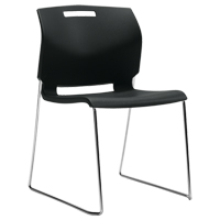 Chair, Plastic, 32-1/2" High, 300 lbs. Capacity, Black Distribution Industrielle GC