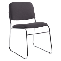 Armless Chair, Fabric, 30" High, 200 lbs. Capacity, Black Distribution Industrielle GC