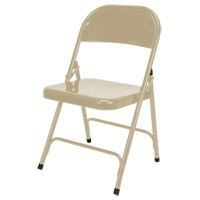 Folding Chair, Steel, Beige, 300 lbs. Weight Capacity Distribution Industrielle GC