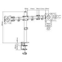 Bras double pour moniteur ActivErgo Distribution Industrielle GC