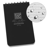 Carnet de notes de poche &agrave; spirale, Couverture souple, Noir, 100 Pages, 3" , 5"  Distribution Industrielle GC