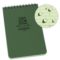 Carnet de notes de poche &agrave; spirale, Couverture souple, Vert, 100 Pages, 4" , 6"  Distribution Industrielle GC