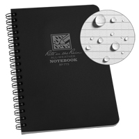 Carnet de notes de poche &agrave; spirale lat&eacute;rale, Couverture souple, Noir, 64 Pages, 4-5/8" , 7"  Distribution Industrielle GC