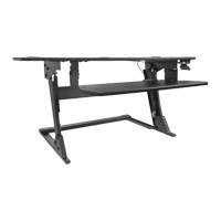 Poste de travail assis-debout Goya, Mod&egrave;le de bureau, 20" h x 42" la x 16" p, Noir Distribution Industrielle GC