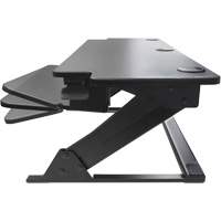 Poste de travail assis-debout Goya, Mod&egrave;le de bureau, 20" h x 42" la x 16" p, Noir Distribution Industrielle GC