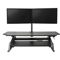 Poste de travail assis-debout Goya, Mod&egrave;le de bureau, 20" h x 42" la x 16" p, Noir Distribution Industrielle GC