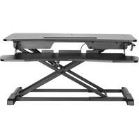 Poste de travail assis-debout Goya, Mod&egrave;le de bureau, 22" h x 31-1/2" la x 24" p, Noir Distribution Industrielle GC