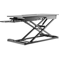 Poste de travail assis-debout Goya, Mod&egrave;le de bureau, 22" h x 31-1/2" la x 24" p, Noir Distribution Industrielle GC