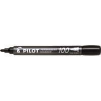 Marqueur permanent Pilot 100, Noir, Pointe Ronde Distribution Industrielle GC