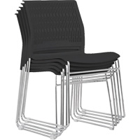 Chaises empilables, Polypropyl&egrave;ne, Hauteur 32-3/8", Capacit&eacute; 250 lb, Noir Distribution Industrielle GC