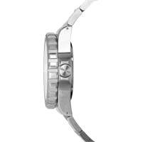 Grande montre automatique de plong&eacute;e avec feuille d'&eacute;rable gris et bracelet en acier inoxydable, Num&eacute;rique, &agrave; piles, 41 mm, Argent Distribution Industrielle GC
