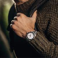 Grande montre automatique de plong&eacute;e &eacute;dition arctique GSAR avec bracelet en acier inoxydable, Num&eacute;rique, &agrave; piles, 41 mm, Argent Distribution Industrielle GC