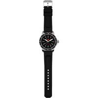 Tr&egrave;s grande montre &agrave; quartz pour plongeur avec feuille d'&eacute;rable rouge, Num&eacute;rique, &agrave; piles, 46 mm, Noir Distribution Industrielle GC