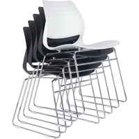 Chaises empilables, Polypropyl&egrave;ne, Hauteur 32", Capacit&eacute; 250 lb, Noir Distribution Industrielle GC