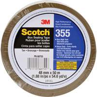 Scotch&reg; 355 Box Sealing Tape, Hot Melt Adhesive, 3.4 mils, 48 mm (1-22/25") x 50 m (164') Distribution Industrielle GC