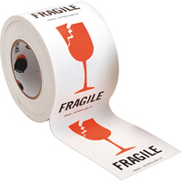 &eacute;tiquettes pour traitement sp&eacute;cial Fragile, 6" lo x 4" la, Rouge/blanc Distribution Industrielle GC