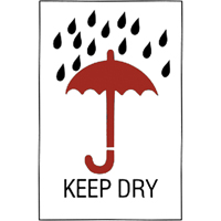 &eacute;tiquettes pour traitement sp&eacute;cial Keep Dry, 6" lo x 4" la, Rouge/blanc Distribution Industrielle GC