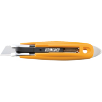 Self-Retracting Safety Knife with Tape Slitter, 17.5 mm, Carbon Steel, Plastic Handle Distribution Industrielle GC