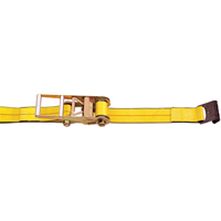 Ratchet Straps, Flat Hook, 3" W x 30' L, 5400 lbs. (2450 kg) Working Load Limit Distribution Industrielle GC