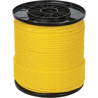 Corde torsad&eacute;e jaune &agrave; trois brins 1/4", Polypropyl&egrave;ne, 550' Distribution Industrielle GC
