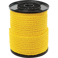 Corde torsad&eacute;e jaune &agrave; trois brins 3/8", Polypropyl&egrave;ne, 250' Distribution Industrielle GC
