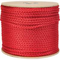 Corde rouge tress&eacute;e, Polypropyl&egrave;ne, 500' Distribution Industrielle GC