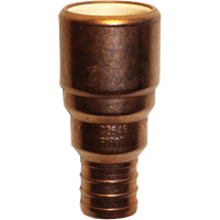 Pipe Adapter, Hub x Pex Barb, 1/2" Dia., Copper/CPVC Distribution Industrielle GC