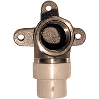 One-Piece 90° Drop Ear Elbow, Hub x FPT, Brass/CPVC, 3/4" Distribution Industrielle GC