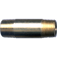 Long Pipe Nipple, Brass, 1/4", NPT x NPT Distribution Industrielle GC