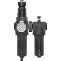 Filtre + r&eacute;gulateur + lubrificateur &agrave; drain manuel avec bol en m&eacute;tal et manom&egrave;tre Modulair 400, 1/2" NPT Distribution Industrielle GC