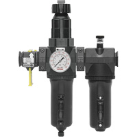 Filtre + r&eacute;gulateur + lubrificateur &agrave; drain manuel avec bol standard et manom&egrave;tre Modulair 400, 3/4" NPT Distribution Industrielle GC
