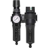 Filtre/r&eacute;gulateur + filtre coalescent drain manuel avec bol en m&eacute;tal Modulair 300, 1/4" NPT, 250 PSI, Capacit&eacute; de 5,1 oz liq. Distribution Industrielle GC
