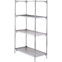 ETAGERE,4 TABL18X36X63,CHROME,800LB/TABL., Tiers 4, 36" la x 63" h x 18" p Distribution Industrielle GC