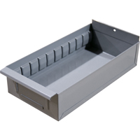Boîte pour tablette de rayonnage enclenchable Interlok, Acier, 11-5/8" la x 12" p, 2-3/4" h, Gris p&acirc;le Distribution Industrielle GC