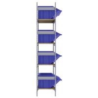 Wide Span Shelving with Jumbo Plastic Bins, Steel, Boltless, 800 lbs. Capacity, 66" W x 72" H x 18" D Distribution Industrielle GC