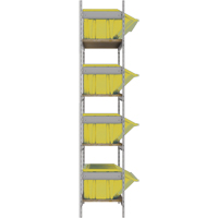 Wide Span Shelving with Jumbo Plastic Bins, Steel, Boltless, 800 lbs. Capacity, 66" W x 72" H x 18" D Distribution Industrielle GC
