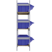 &eacute;tag&egrave;res larges avec bacs g&eacute;ants en plastique, Acier, Sans boulons, Capacit&eacute; 800 lb, 66" la x 60" h x 18" p Distribution Industrielle GC