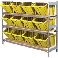 &eacute;tag&egrave;res larges avec bacs g&eacute;ants en plastique, Acier, Sans boulons, Capacit&eacute; 800 lb, 66" la x 60" h x 18" p Distribution Industrielle GC