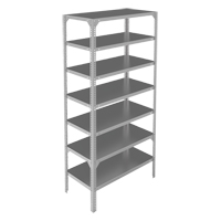 Shelving Unit, Galvanized Steel, Slotted Angle, 275 lbs. Capacity, 48" W x 84" H x 18" D Distribution Industrielle GC