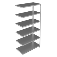 Shelving Unit, Galvanized Steel, Slotted Angle, 400 lbs. Capacity, 36" W x 72" H x 18" D Distribution Industrielle GC