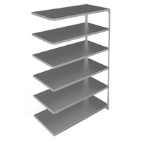Shelving Unit, Galvanized Steel, Slotted Angle, 275 lbs. Capacity, 48" W x 72" H x 24" D Distribution Industrielle GC
